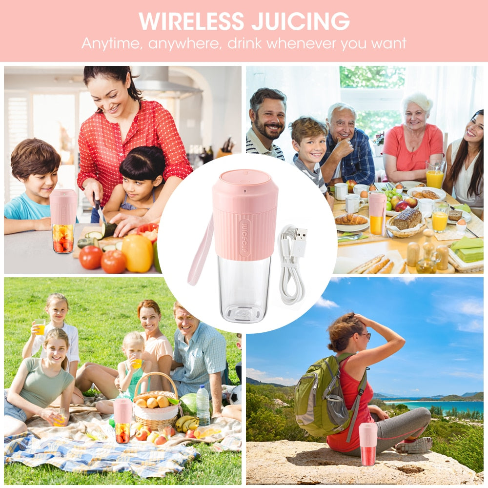 Portable Electric Juicer Cup Smoothie Blender Usb Charging Mini