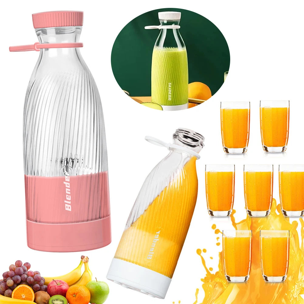 500ml Portable Wireless Blender 6 Blades Electric Fruit Juicer Machine