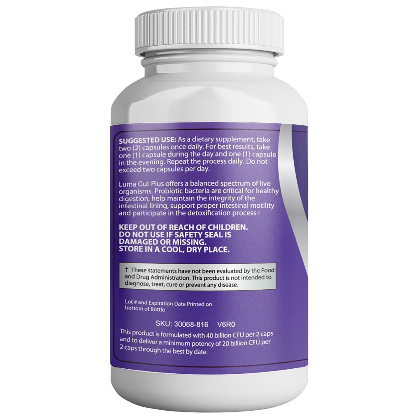 Luma Gut Plus - Probiotics for Men and Women for Stomach Acid