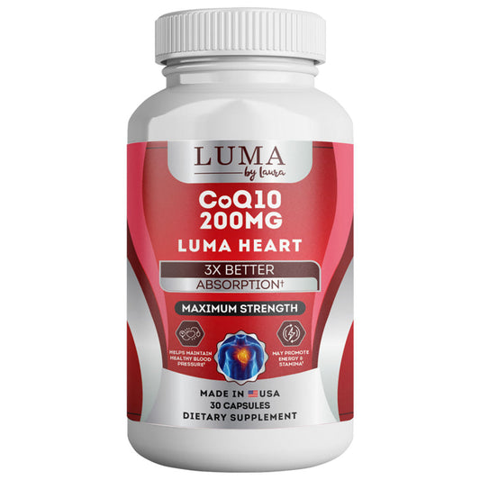 Luma Heart Health Coenzyme CoQ10 200mg High Absorption Capsules - 30