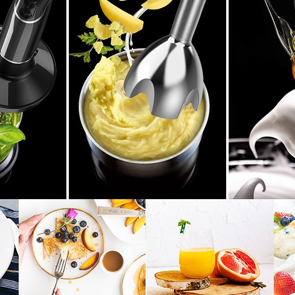 800W 4 in 1 Immersion Hand Stick Electric Blender Mixer